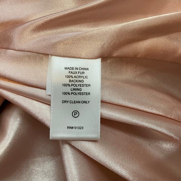 1.State 1State Faux Fur Shaggy Cropped Jacket Mauve Rose Pink Glam Fun womens L - Picture 15 of 17